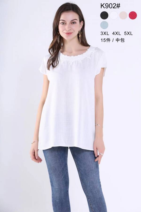 Bluzki damskie Roz 3XL-5XL, Mix kolor Paczka 15 szt